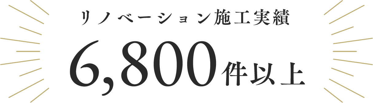 リノベーション施工実績6,800件以上