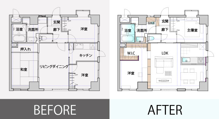 リノベーションによる間取り変更でできること｜施工事例4選